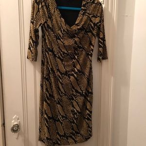 Jones New York Snake Skin Print Dress